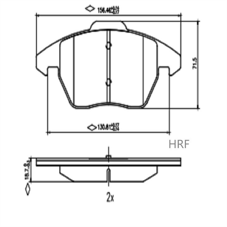 3 long serrvice life  brake pads for VW polo