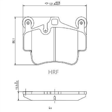 Scheibenbremsbeläge für Carrera