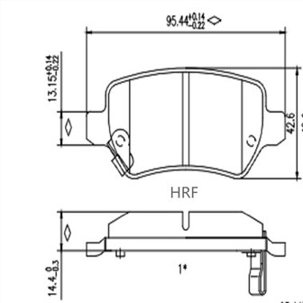 Bremsbeläge hinten für Opel Astra